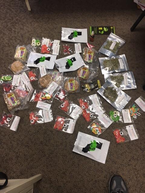 Marijuana & other drugs in bags on floor
