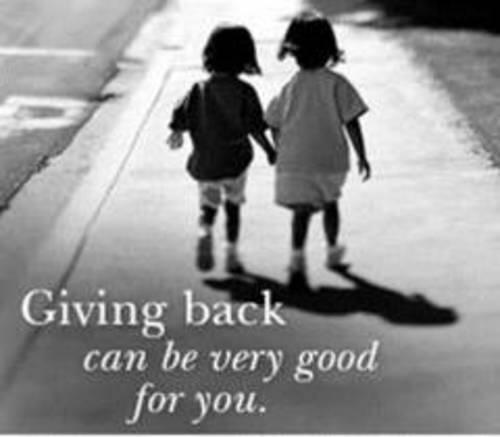 Giving back can be very good for you